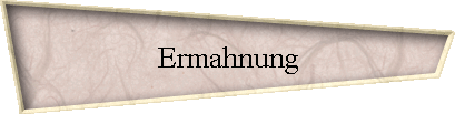 Ermahnung